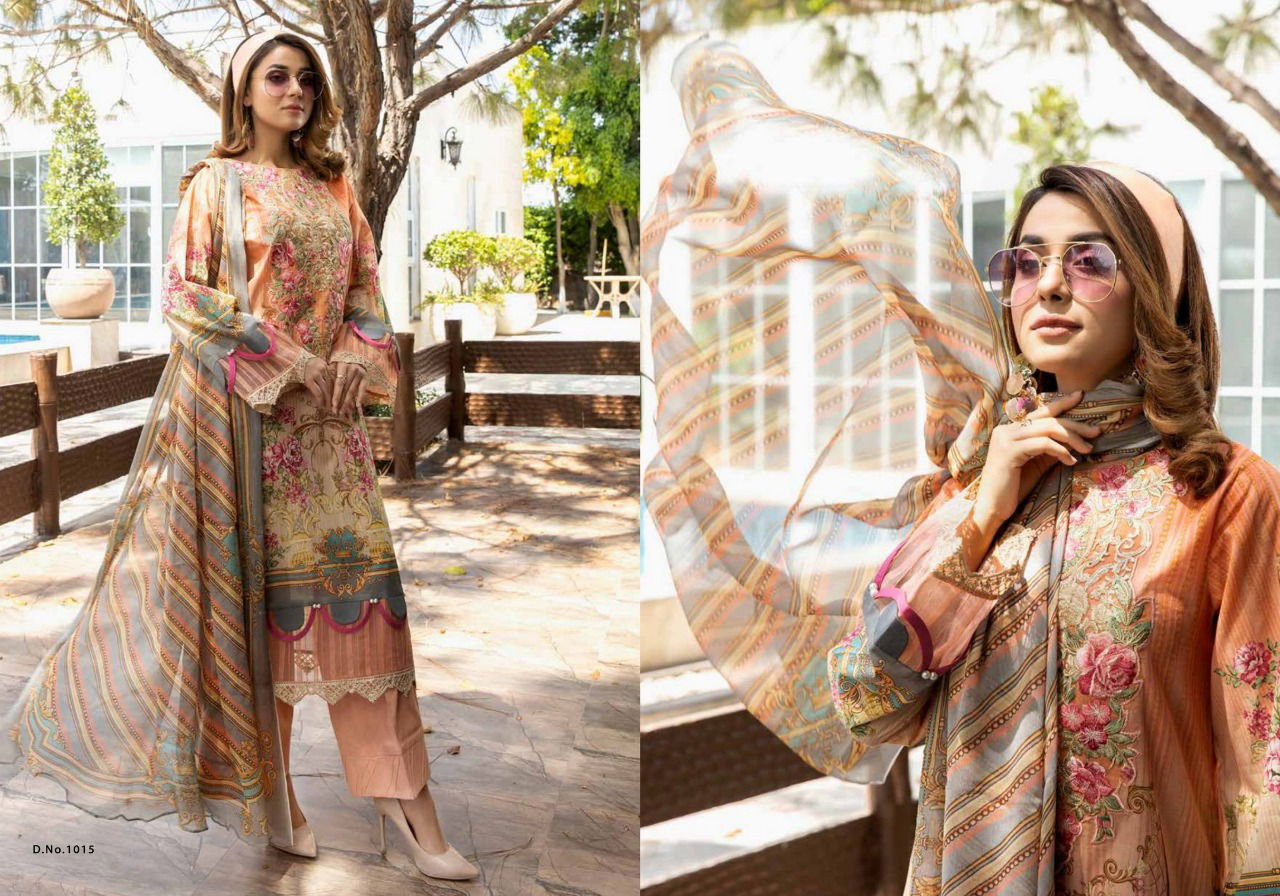 Safinaz Adans Libas New Fancy Festive Wear Lawn Cotton Embroidery Salwar Suits Collection